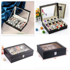 10 Slot PU Leather Watch Organizer Leather Watch Box With Lock System 10804