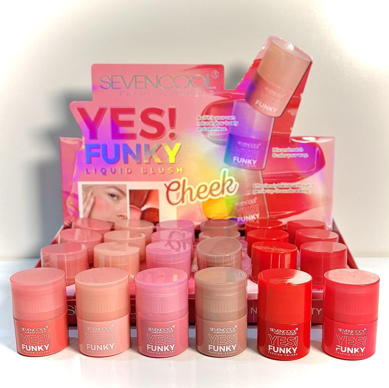Seven Cool Funky Liquid Blushon 6pcs Set
