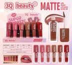 3Q Beauty Matte Lips Velvet Lip Gloss Ultra Hd Super Pigmented Pack of 6