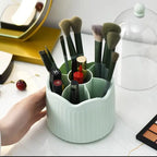 360 Degree Rotating Makeup Brush Holder Cosmetics Organizer With Lid for Vanity Multi-Functional Pen Holder Lipstick Storage Box 14800