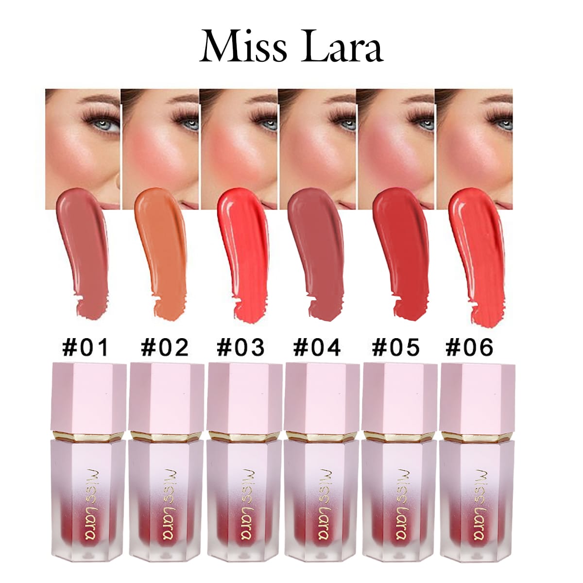 Miss Lara Matte Liquid Blush Pack of 6