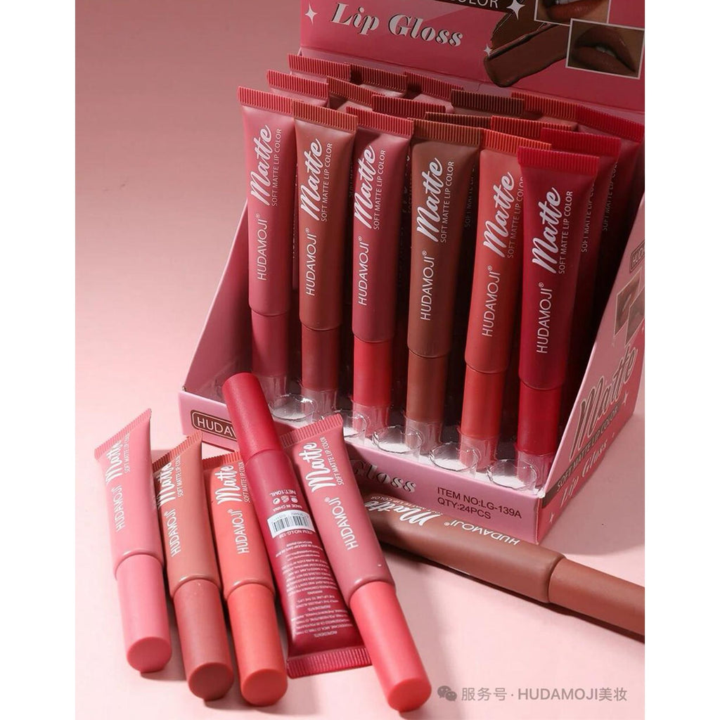 Hudamoji Soft Matte Lip Color Lip Gloss Pack of 6