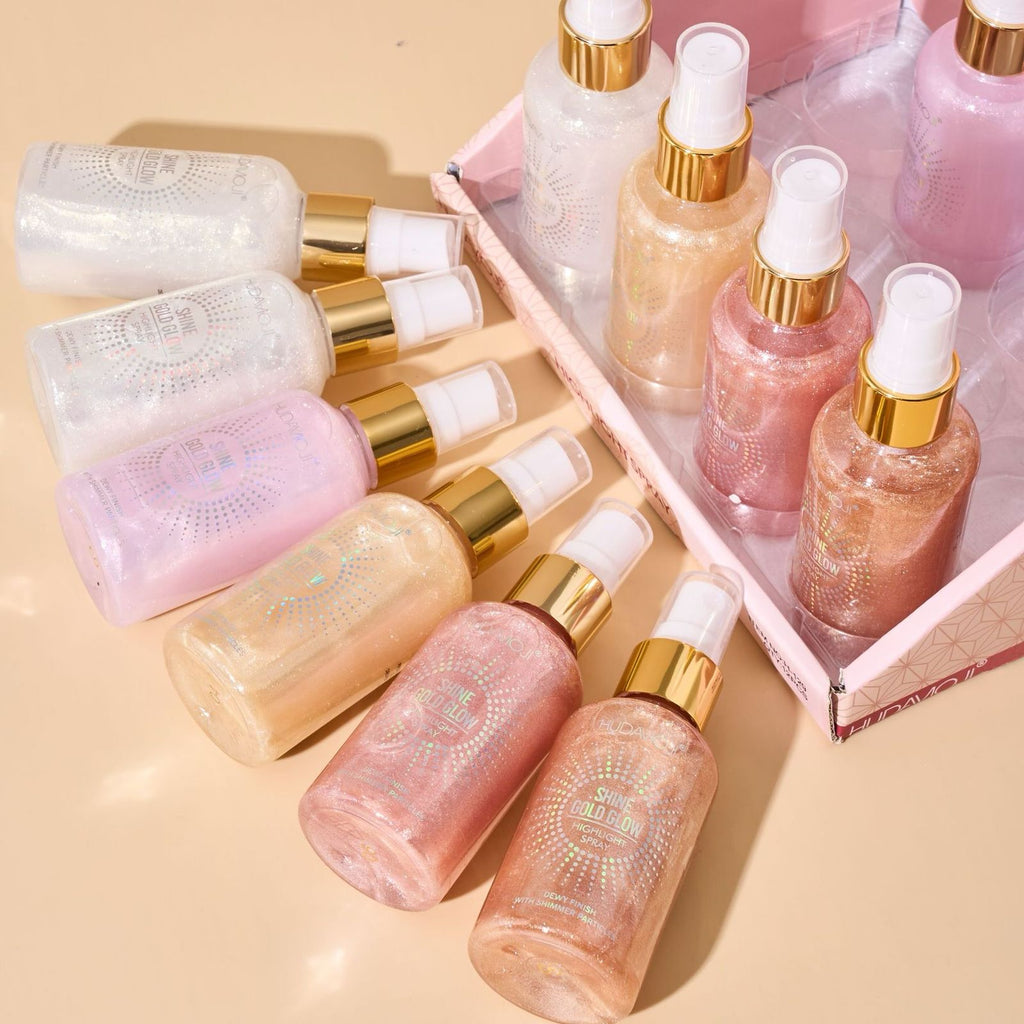 Hudamoji Shine Gold Glow Highlight Spray 6Pcs Set