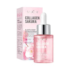 Sadoer Sakura Collagen Elastic Moisturizing 30ml Pink Face Liquid Anti Wrinkle Skin Revitalizer Sakura Face Serum
