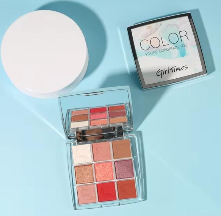 Girl Times Color You're Gorgeous Too 9 Colors Matte & Glitter Eye Shadow Palette