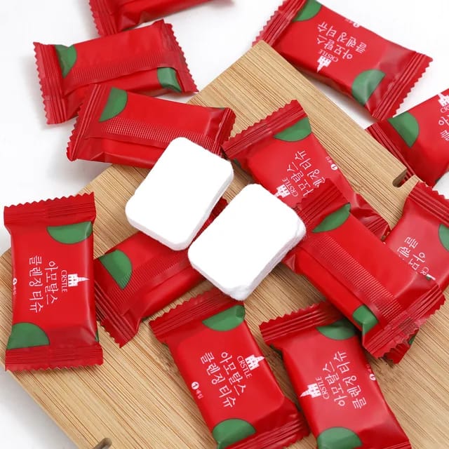 Disposable Towel Tissue Explosive Compressed Towel Pure Cotton Large Particle Pack of 3 Pcs