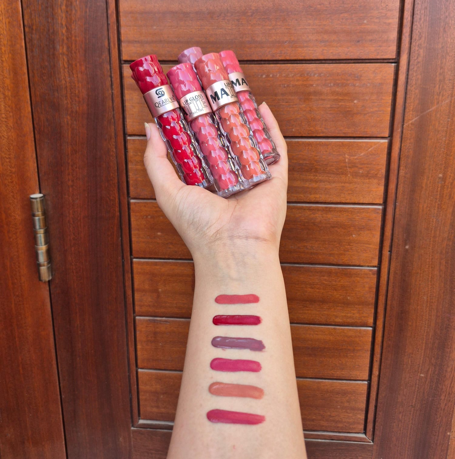 Qearlya Matte Lip Gloss 24hrs Long Lasting Pack of 6&nbsp;