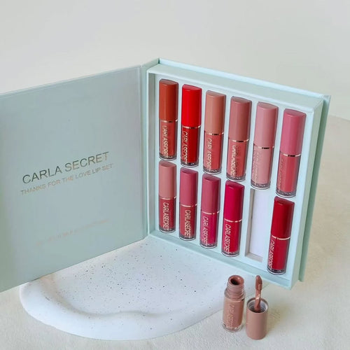 Carla Secret Thanks For The Love Matte Lipgloss 12Pcs Set