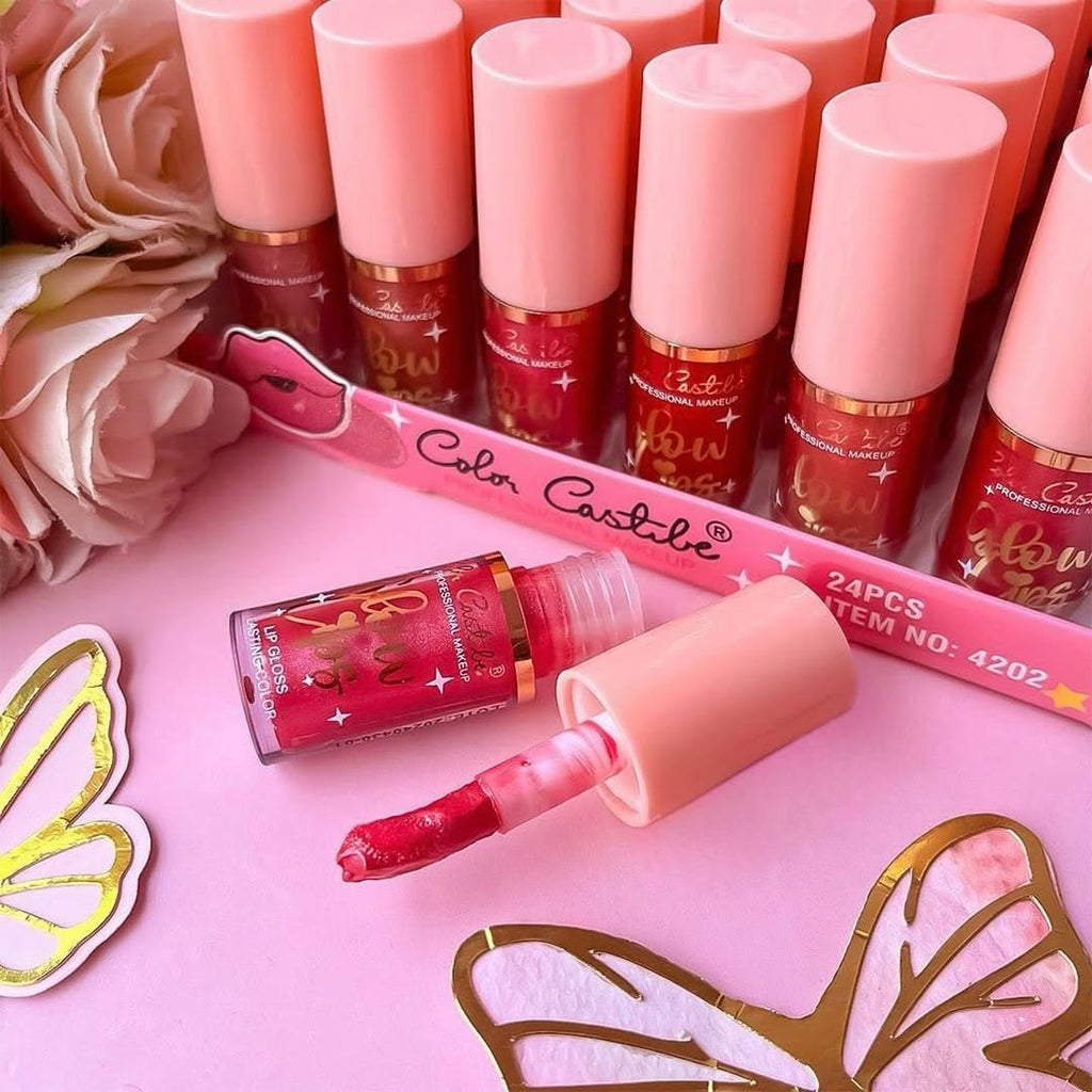 Color Castle Glow Lips Waterproof Long Lasting Lipgloss 6Pcs Set