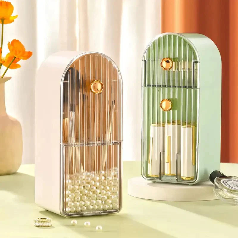 Parada Lipstick Holder Stackable Desk Cosmetics Storage Box Makeup Brush Holder Jewelry Storage Box Dustproof Waterproof Plastic 90026
