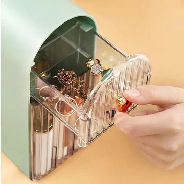 Parada Lipstick Holder Stackable Desk Cosmetics Storage Box Makeup Brush Holder Jewelry Storage Box Dustproof Waterproof Plastic 90026