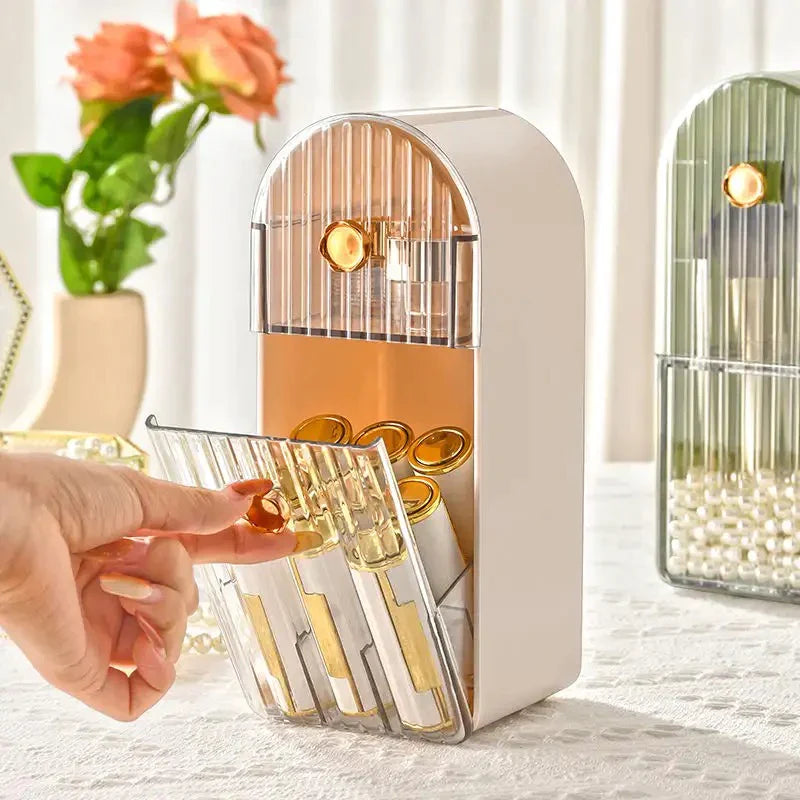 Parada Lipstick Holder Stackable Desk Cosmetics Storage Box Makeup Brush Holder Jewelry Storage Box Dustproof Waterproof Plastic 90026