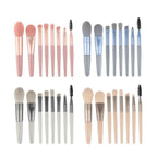 8 in 1 Mini Wooden Handle Makeup Brush Set