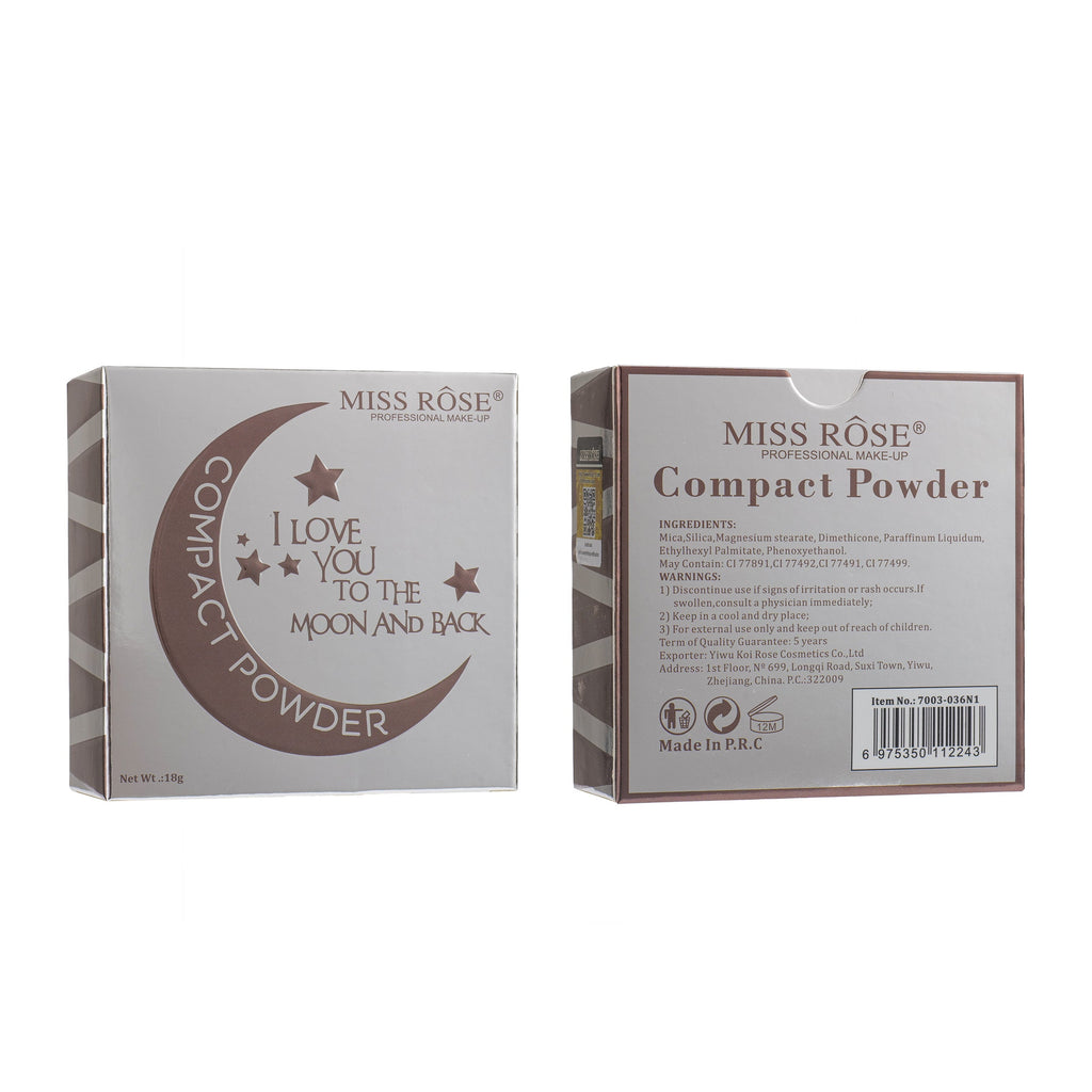 Miss Rose 2 in 1 Compact Powder