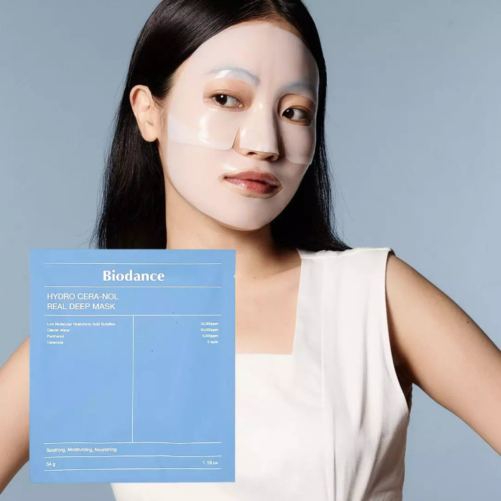 Biodance Hydro Cera-Non Reak Deep Mask 136g- 4 Sheet Box - Blue