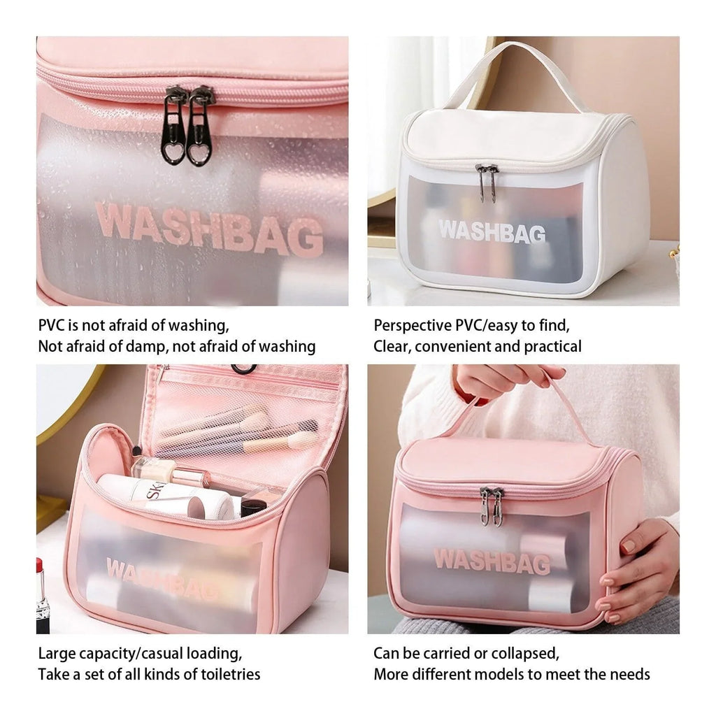 Multipurpose Clamshell Makeup Travel Bag Waterproof Travel Cosmetic Washbag Organizer 15654